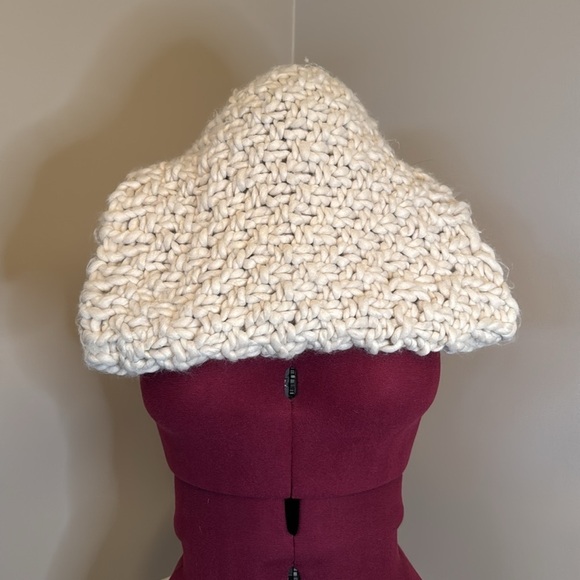Cream Massimo supply company chunky knit infinity scarf  - Picture 4 of 5